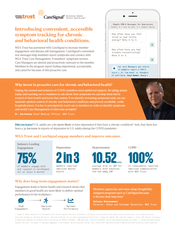 CareSignal WEA Trust Case Study Remote Monitoring To Support Members 